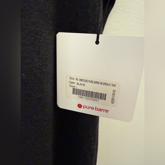 NWT pure barre embossed tank size large - Picture 2 of 2